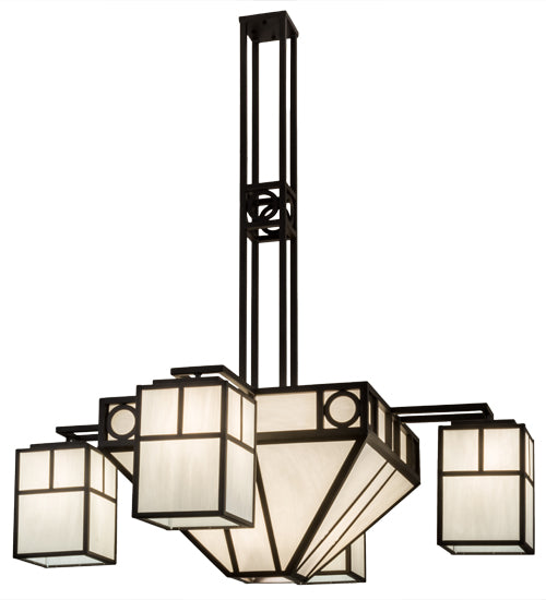 60"W Mission Chic 4 Lt Chandelier