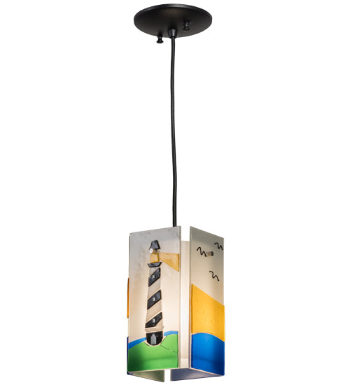 7"W Metro Fusion Lighthouse Quadrato Mini Pendant