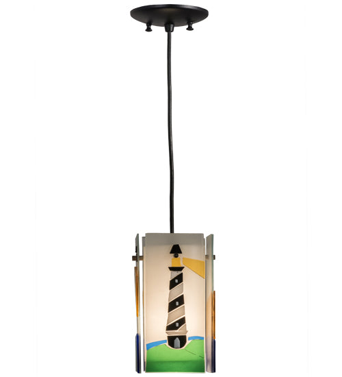 7"W Metro Fusion Lighthouse Quadrato Mini Pendant