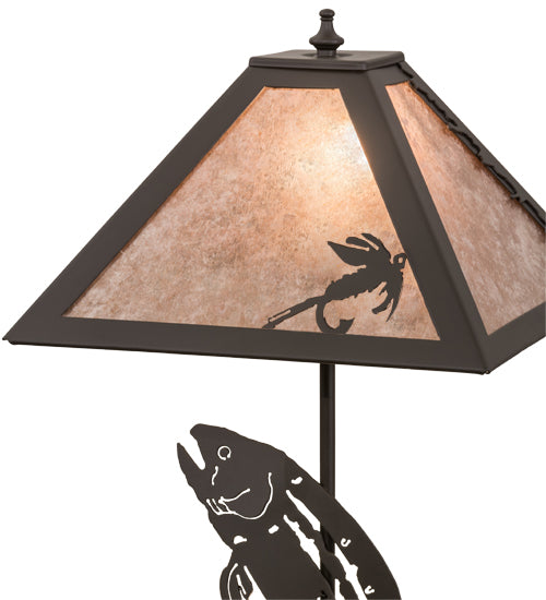 21.5" High Leaping Trout Table Lamp