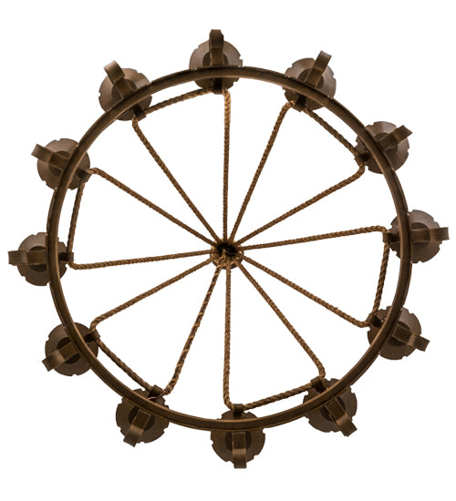 48" Wide Goulaine Corde 12 Light Chandelier