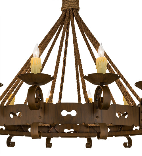 48" Wide Goulaine Corde 12 Light Chandelier