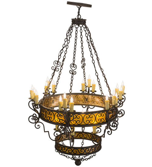 48"W Isabo 24 Lt Two Tier Chandelier