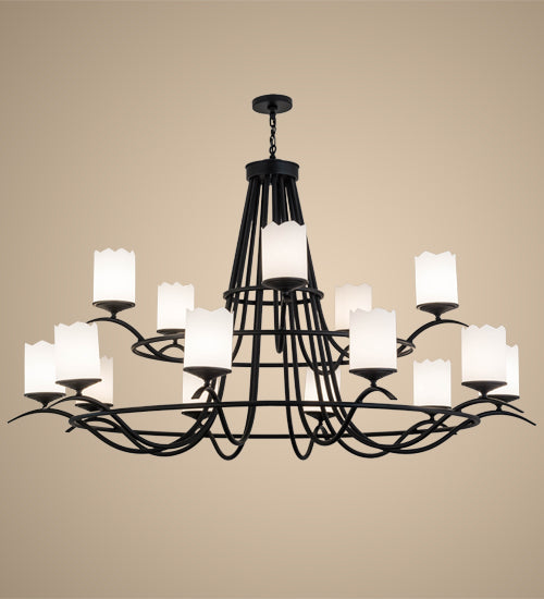 78"W Octavia 15 Lt Two Tier Chandelier