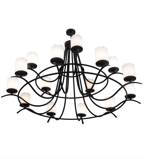 78"W Octavia 15 Lt Two Tier Chandelier