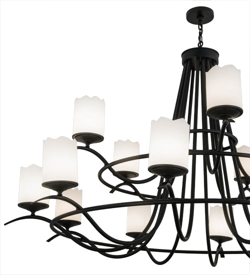 78"W Octavia 15 Lt Two Tier Chandelier