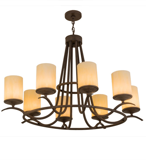 48" Long Octavia 8 Lt Oblong Chandelier