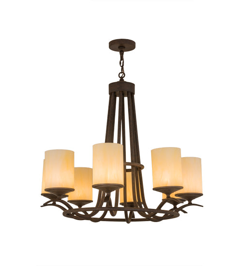 48" Long Octavia 8 Lt Oblong Chandelier