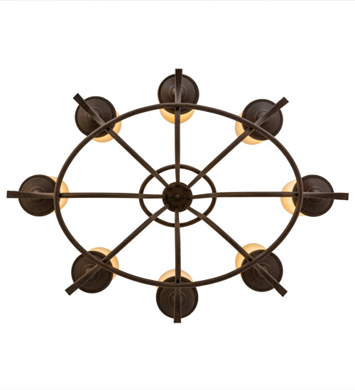 48" Long Octavia 8 Lt Oblong Chandelier