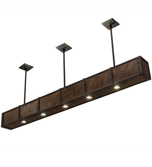 72" Long Giradeau Wood Beam Oblong Pendant