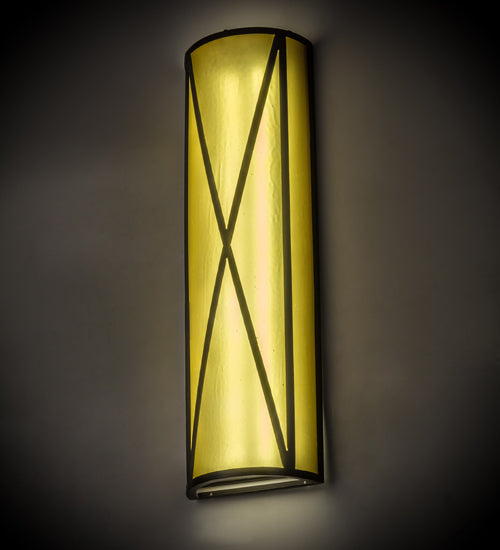 7" Wide Saltire Craftsman Wall Sconce