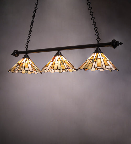 47" Long Delta Jadestone 3 Light Island Pendant