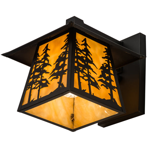 8"W Stillwater Tall Pines Hanging Wall Sconce