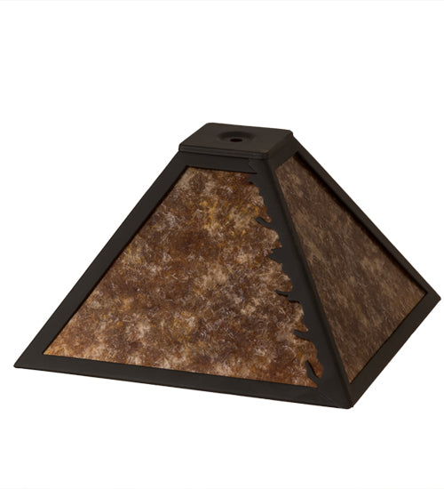 12" Square Leaf Edge Shade