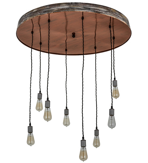 36" Wide Alva Grange 8 Light Cascading Pendant