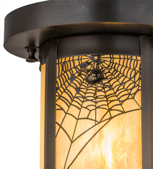 8"W Fulton Spider Web Flushmount