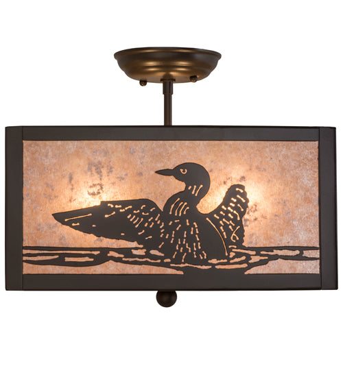 14"Sq Loon Flushmount