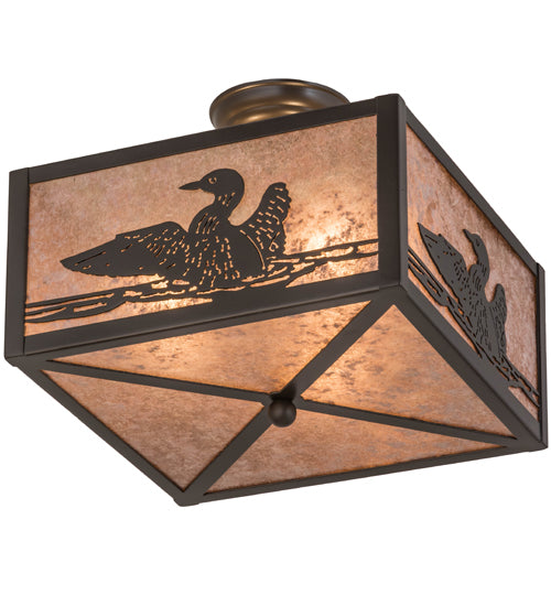 14"Sq Loon Flushmount