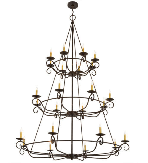 60" Wide Estrella 24 Light Three Tier Chandelier