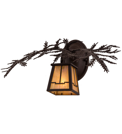 16"W Pine Branch Valley View Wall Sconce