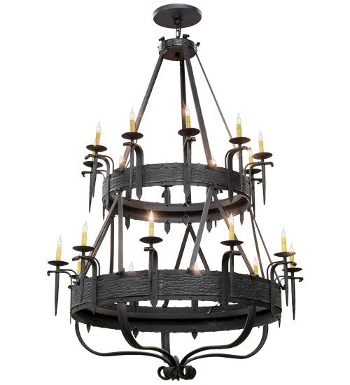 56"W Costello 20 Lt Two Tier Chandelier