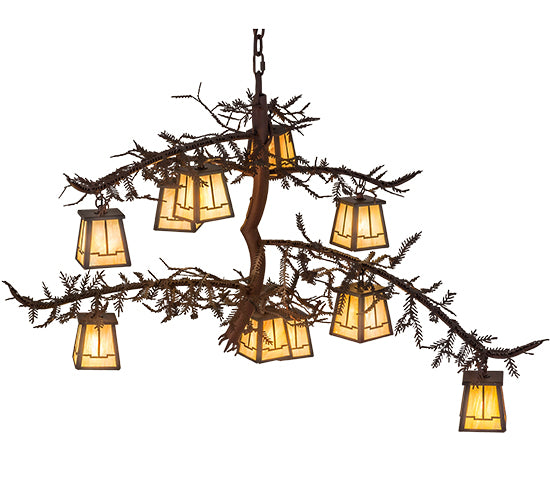 39"W Pine Branch Valley View 10 Lt Chandelier