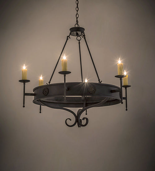 48" Wide Lorenzo 6 Light Chandelier