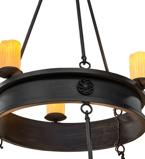 48"W Lorenzo 9 Lt Two Tier Chandelier