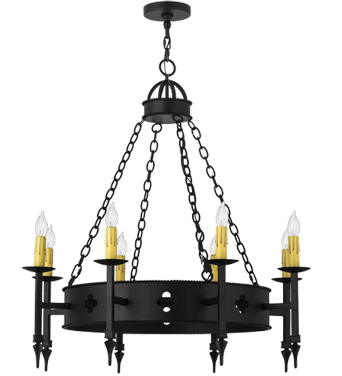 38"W Sabrina 8 Lt Chandelier