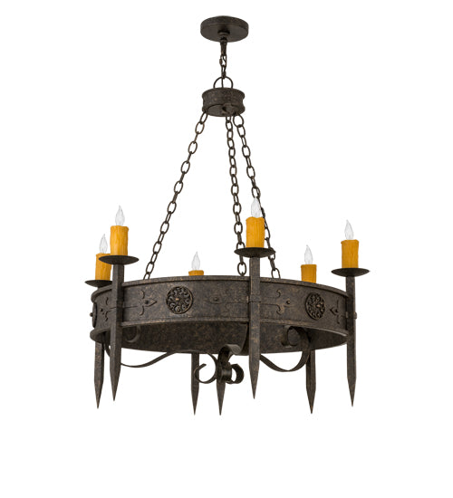 36"W Calandra 6 Lt Chandelier