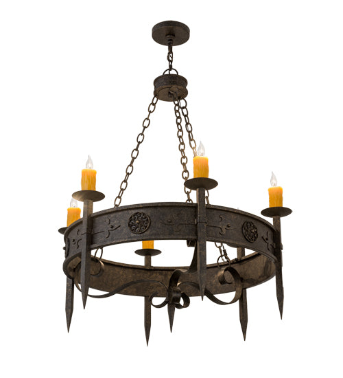 36"W Calandra 6 Lt Chandelier