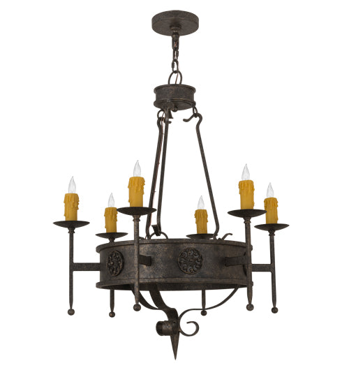 30" Wide Lorenzo 6 Light Chandelier