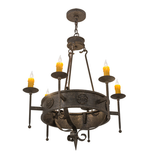 30" Wide Lorenzo 6 Light Chandelier