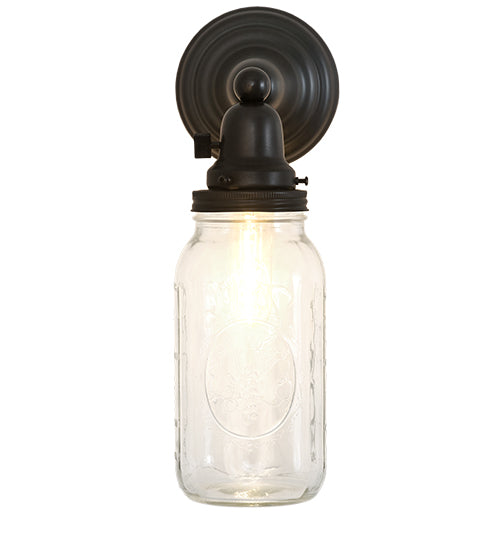 5.5" Wide Mason Jar Wall Sconce