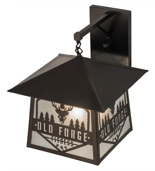 16"W Personalized Old Forge Fitness Hanging Wall Sconce