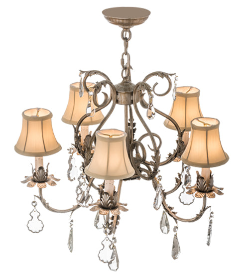 24"W Chantilly 5 Lt Chandelier