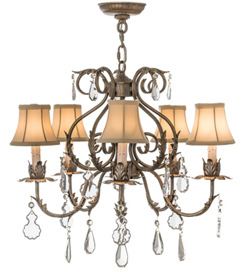 24"W Chantilly 5 Lt Chandelier