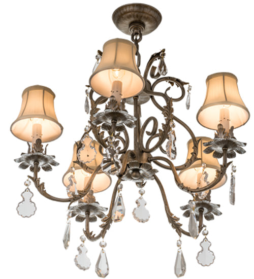 24"W Chantilly 5 Lt Chandelier