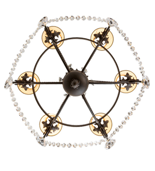 28"W Antonia 6 Lt Chandelier