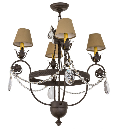 26"W Antonia 4 Lt Chandelier