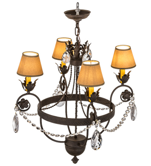 26"W Antonia 4 Lt Chandelier