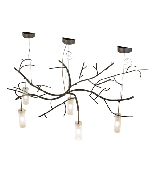 72"L Winter Solstice Cilindro 5 Lt Oblong Chandelier