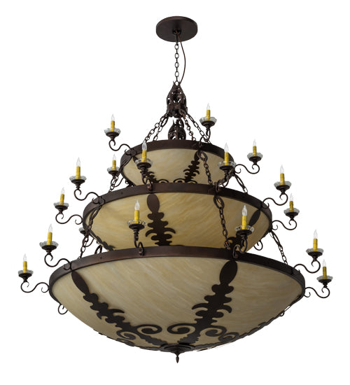 72" Wide Castellum 3 Tier Chandelier