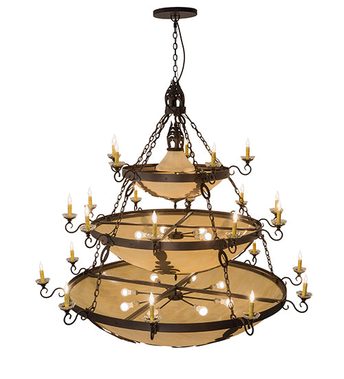 72" Wide Castellum 3 Tier Chandelier