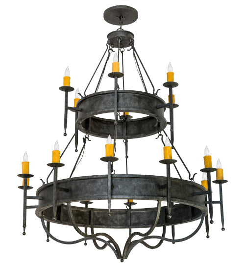 60" Wide Marta 18 Light Two Tier Chandelier