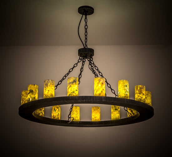 48"W Loxley Jadestone 16 Lt Chandelier