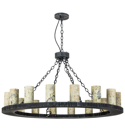 48"W Loxley Jadestone 16 Lt Chandelier