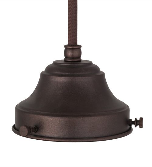 4"W Revival Mahogany Bronze 1 Lt Pendant Hardware