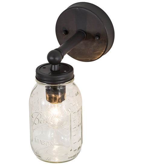 4.5"W Mason Jar Wall Sconce