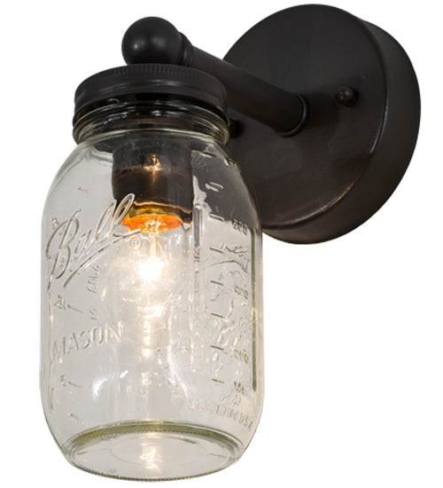 4.5"W Mason Jar Wall Sconce